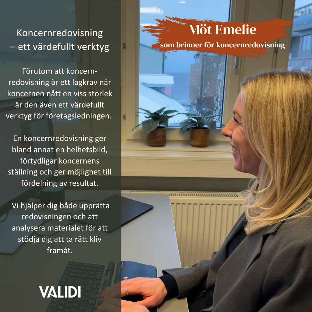 Möt Emelie som brinner för koncernredovisning